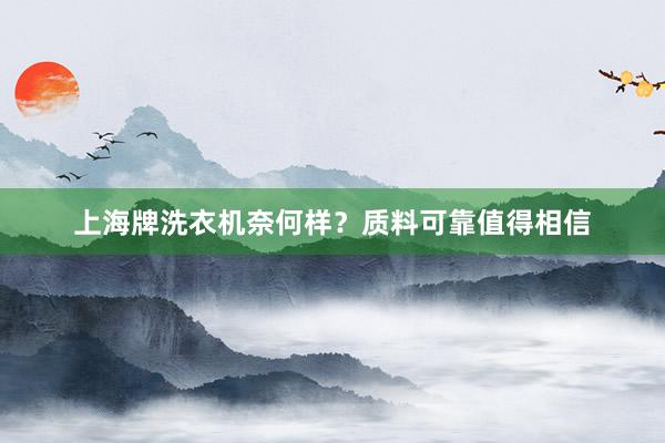 上海牌洗衣机奈何样？质料可靠值得相信